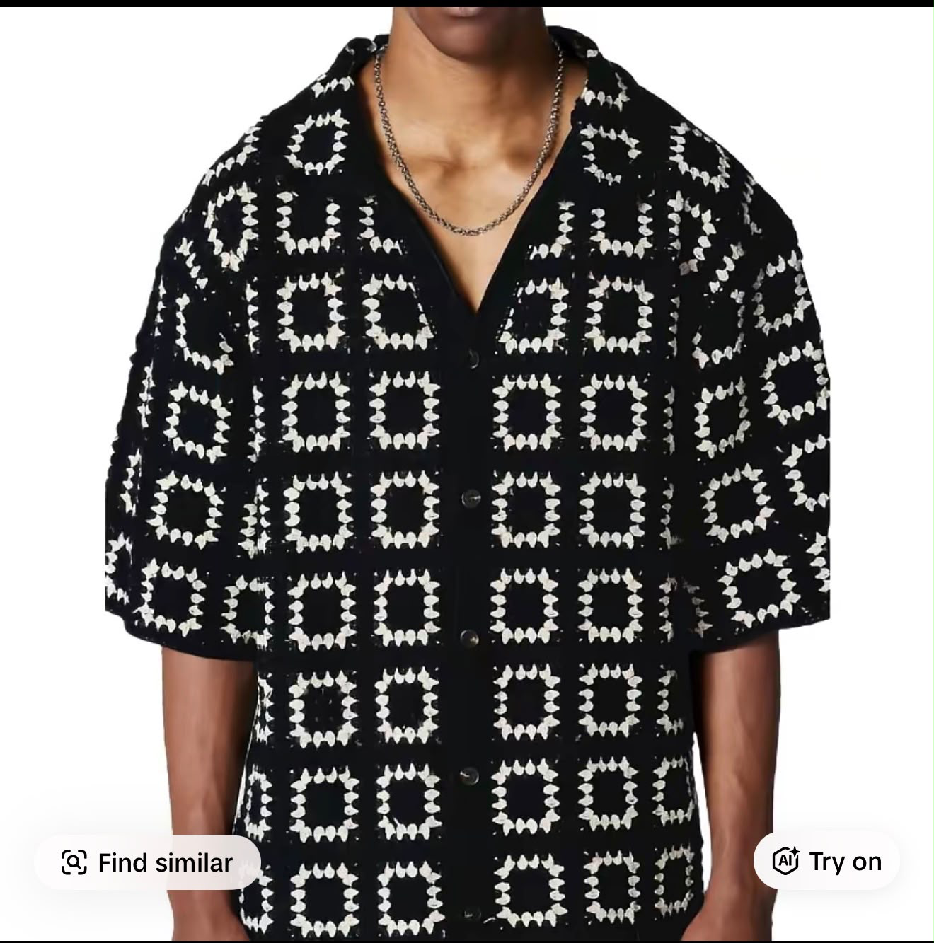 Dark Green Colorblock Button-Up, product photo
